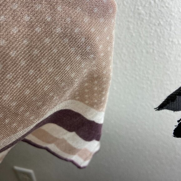 NWT Authentic Loro Piana Cashmere Silk Square Scarf Polka Dot - Picture 13 of 16